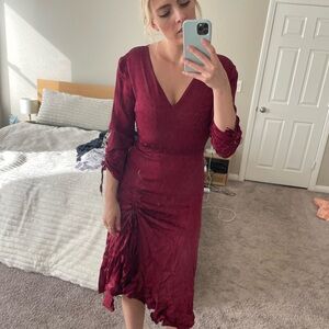 Ted Baker Deep Red Long Sleeve Dress